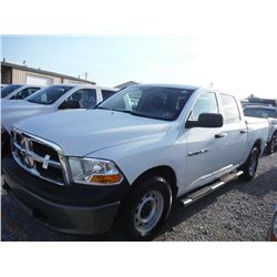 2011 DODGE RAM 1500 CREW CAB 4x4 PICKUP TRUCK, S/N 1D7RV1CP9BS687533 , V8 GAS, A/T, BED COVER, ODOME