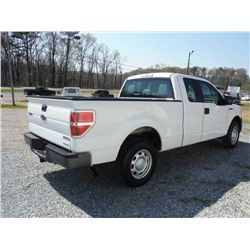 2011 FORD F150XL EXTENDED CAB PICKUP TRUCK, S/N 1FTEX1CM9BFB17825, V6 GAS, A/T, ODOMETER READING 50,