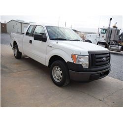 2011 FORD F150XL EXTENDED CAB PICKUP TRUCK, S/N 1FTEX1CMXBFB46881, V6 GAS, A/T, ODOMETER READING 53,