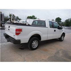 2011 FORD F150XL EXTENDED CAB PICKUP TRUCK, S/N 1FTEX1CM1BFB46882, V6 GAS , A/T, ODOMETER READING 55