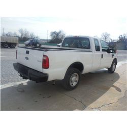 2008 FORD F250XL EXTENDED CAB PICKUP TRUCK, S/N 1FTNX20548EB94121, V8 GAS, A/T, ODOMETER READING 64,