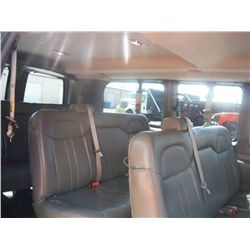 2012 CHEVROLET EXPRESS 12 PASSENGER VAN, S/N 1GAWGPFA2C1143571, V8 GAS, A/T, ODOMETER READING 91,844