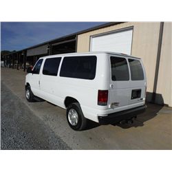 2011 FORD E350XL ECONOLINE PASSENGER VAN, S/N 1FBNE3BLXBDA60884, V8 GAS, A/T, ODOMETER READING 99,70