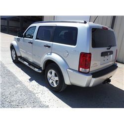 2009 DODGE NITRO 4X4, S/N 1D8GU28K39W533752, V6 GAS, A/T, ODOMETER READING 88,008 MI