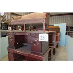 MISC DESKS, SOFA, CREDENZA