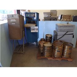 LAB SIFTER, FURNACE, GYRATORY COMPACTOR, SIEVES
