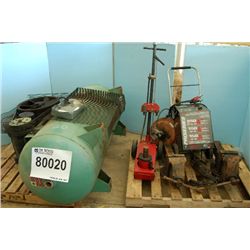 MISC VISE, AIR COMPRESSOR, FLOOR JACK