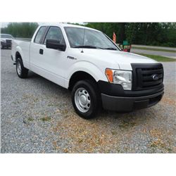 2011 FORD F150XL EXTENDED CAB PICKUP TRUCK, S/N 1FTEX1CM3BFB17805, V6 GAS, A/T, ODOMETER READING 67,