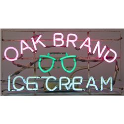 "Oak Brand Ice Cream" w/ Acorn Neon Sign