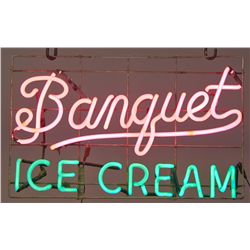 "Banquet Ice Cream" Neon Sign