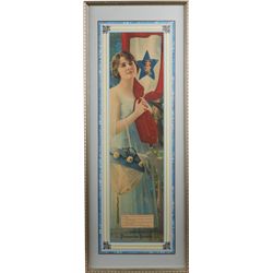 Pompeian Beauty Panel 1919 "Liberty Girl" Litho.
