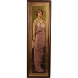 Pretty Girl Dressed in Early 1900's Style Fancy Dress
