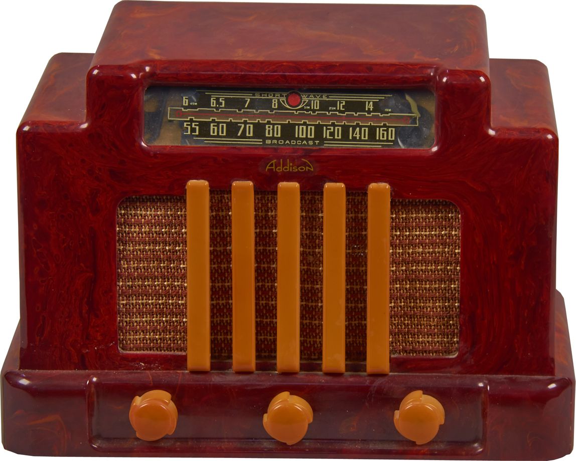 Addison Canada Model 5F Tabletop Catalin 3-Knob Radio