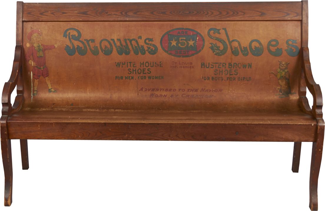 Buster Brown S Shoes Wooden Advertising Bench