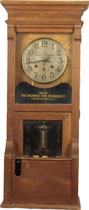 Antique The Cincinnati Time Recorder Time Card Clock