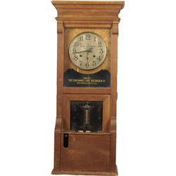 Antique The Cincinnati Time Recorder Time Card Clock