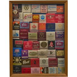 Casino Hotel Matchbook Collection In Display Frame