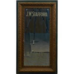 J.W Stafford, Reverse on Glass Pub Advertisement Mirror