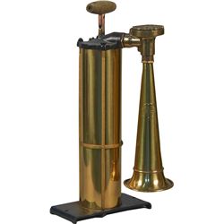 Restored Brass "Tyfon" Hand-Operated Ship's Fog Horn