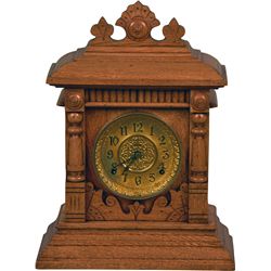 Antique Ingraham Eclipse Cabinet 8-Day Mantel Clock