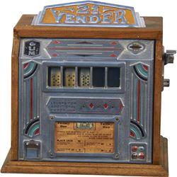 Coin-Op "21 Vender" 5-Reel Countertop Blackjack