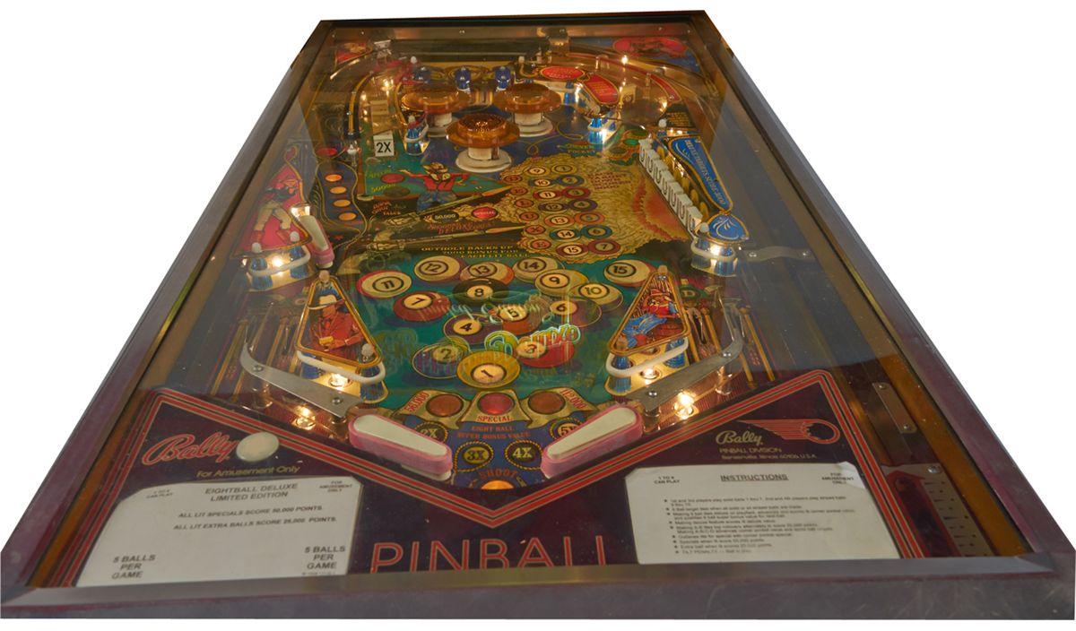 25 Cent Bally Eight Ball Deluxe Pinball Arcade Machine