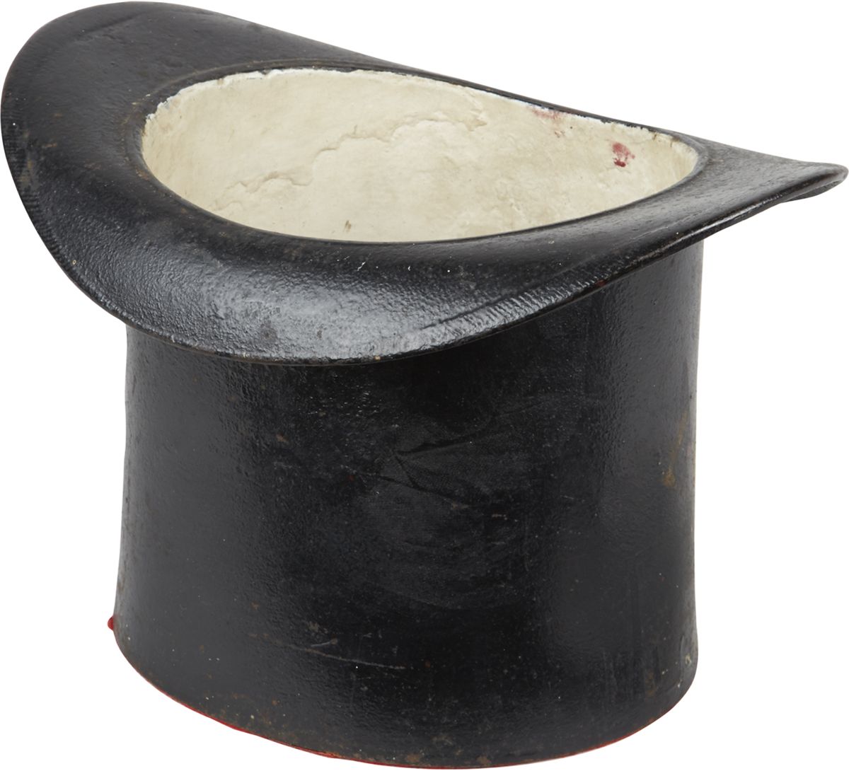 Early Painted CastIron Top Hat Spittoon