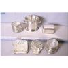Image 1 : A selection of silver plate including hinged lidded box, ice bucket, small condiment galley, coaster