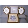 Image 1 : Three framed needle works and an artist proof limited edition Joan Healey "The Offering"