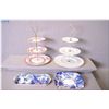 Image 1 : Two Royal Crown Derby Mikado serving plates and two three tier cake plates