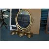 Image 1 : Antique vanity top mirror with storage compartments