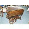 Image 1 : Drop leaf tea wagon with single drawer and slide out serving tray