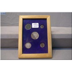 1919 Decimal set including 50 cent, 25 cent, 10 cent, 5 cent and large penny