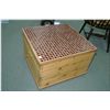 Image 1 : Interesting primitive style chest with cedar lining and tile top lid