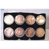 Image 1 : Eight one ounce copper coins