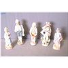 Image 1 : Five antique hand painted figures, 7 1/2" to 10" in height