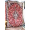 Image 1 : Iranian wool area rug with large center medallion and overall geometric floral design in shades of c