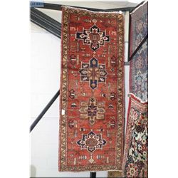 Iranian wool runner/rug with four medallions 40  X 100 