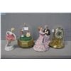 Image 1 : Three musical figurines and an Anniversary style domed clock