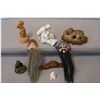 Image 1 : Selection of collectibles including small masks, cast incense burner, soapstone carving, clay figure