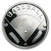 Image 1 : 1 oz Baseball Silver Round (w/Gift Box &amp; Capsule)