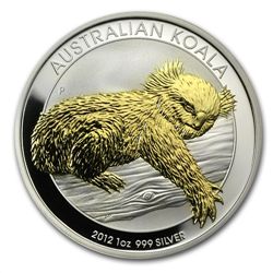2012 1 oz Gilded Silver Australian Koala (w/Box &amp; C