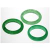 Image 2 : Natural Simple Green Jade 37.11ctw Band Ring Lot of 3
