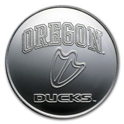 1 oz University of Oregon Silver Round .999 Fine