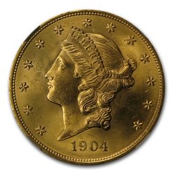 $20 Gold Liberty Double Eagle - MS-65 NGC