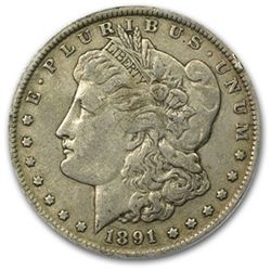 1891 Morgan Dollar VF-35 PCGS VAM-2A Moustache Top-100