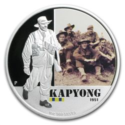 2012 1 oz Proof Silver Battle of Kapyong - Australian H