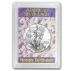 Image 1 : 2014 1 oz Silver Eagle in Happy Birthday Design Harris