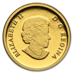 2013 1/10 oz Gold Canadian $5 - The Beaver