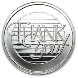 1 oz Thank You Silver Round (w/Gift Box &amp; Capsule)